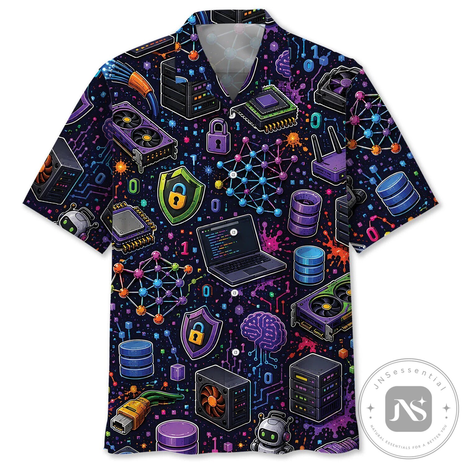 Computer Science Technology Pattern Hawaiian Shirt