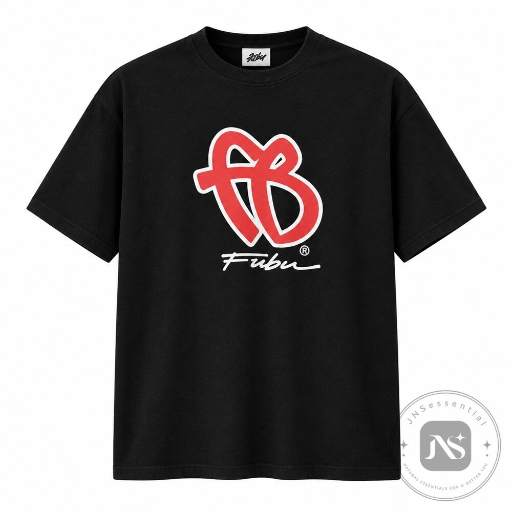 Fubu Shirt - Men’s Black Retro Graphic Short Sleeve Streetwear Tee