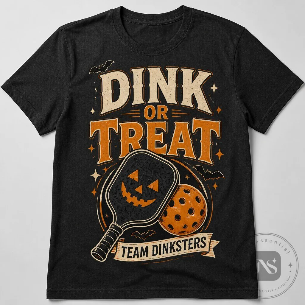 Dink or Treat Halloween Pickleball T-Shirt Women's Spooky Pickleball