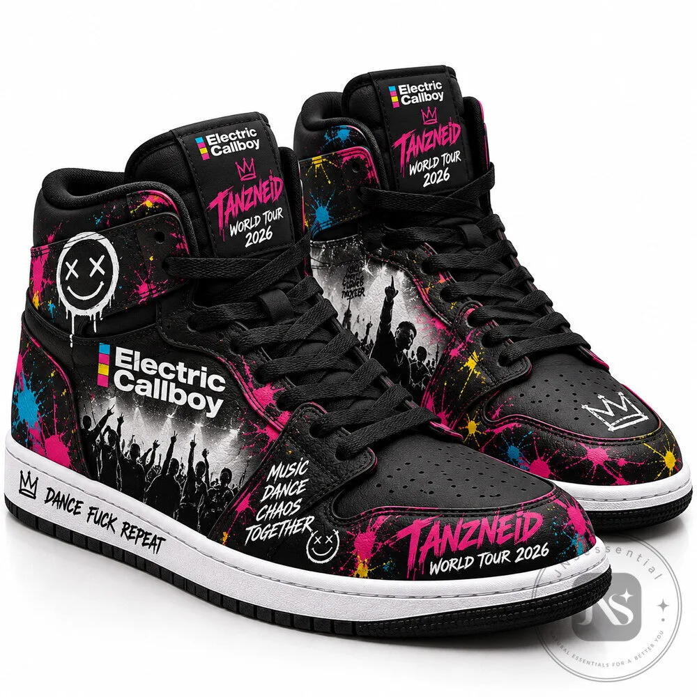 Electric Callboy TANZNEID World Tour 2026 Black Custom Concept Sneakers