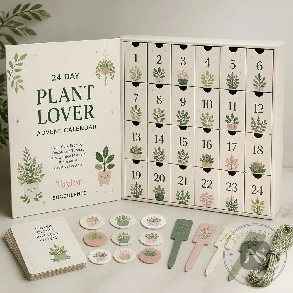 Plant Lover Advent Calendar With Personalized Plant Care Cards and Garden Accessories