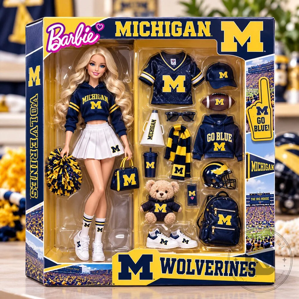 Barbie Michigan Wolverines University of Michigan Football Doll Figurine 2026