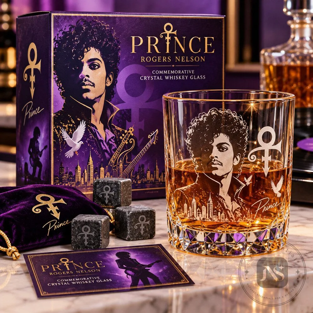Prince Rogers Nelson Commemorative Crystal Whiskey Glass