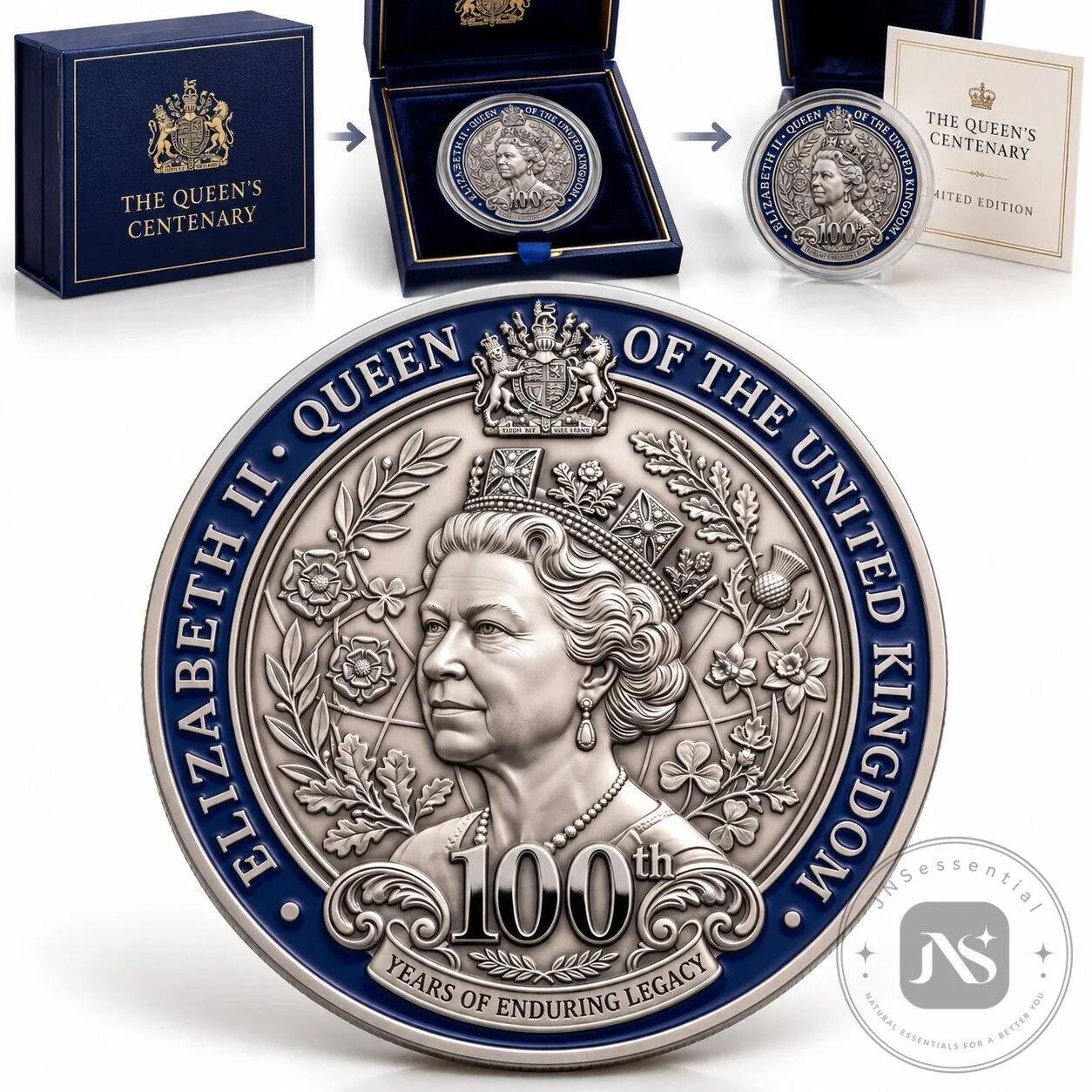 Her Majesty 100th Birthday Commemorative Medallion For Your Anniversary