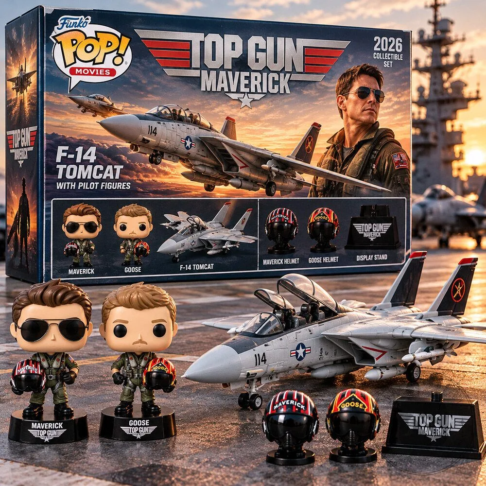 Funko Pop Top Gun Maverick & F-14 Tomcat Set 2026 Figure
